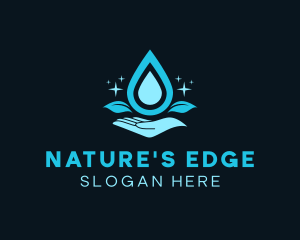 Natural Water Droplet logo design