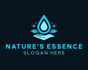 Natural Water Droplet logo design