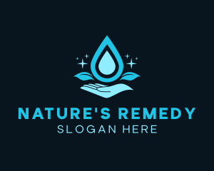 Natural Water Droplet logo design