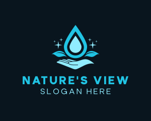 Natural Water Droplet logo design