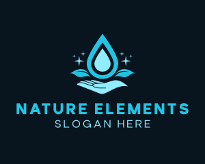 Natural Water Droplet logo design