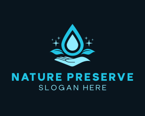 Natural Water Droplet logo design