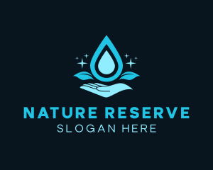 Natural Water Droplet logo design