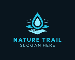 Natural Water Droplet logo design