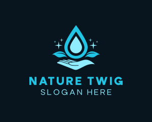 Natural Water Droplet logo design