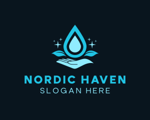 Natural Water Droplet logo design