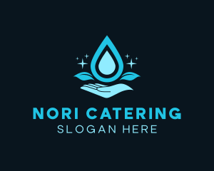 Natural Water Droplet logo design