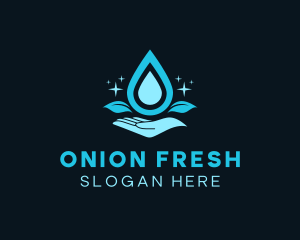 Natural Water Droplet logo design