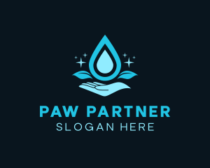 Natural Water Droplet logo design