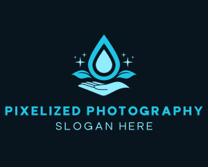 Natural Water Droplet logo design