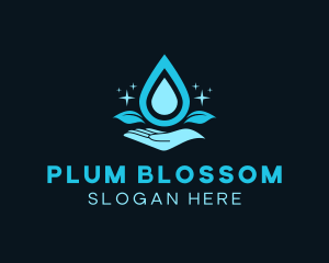 Natural Water Droplet logo design