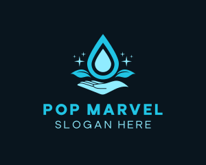 Natural Water Droplet logo design