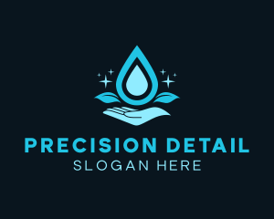 Natural Water Droplet logo design