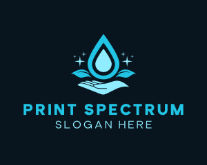 Natural Water Droplet logo design