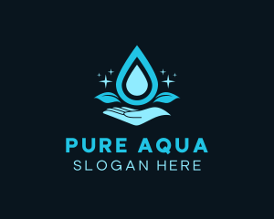 Natural Water Droplet logo design