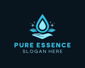 Natural Water Droplet logo design