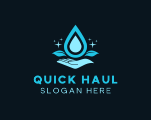 Natural Water Droplet logo design