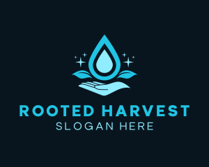 Natural Water Droplet logo design