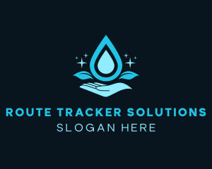 Natural Water Droplet logo design