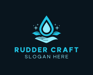 Natural Water Droplet logo design