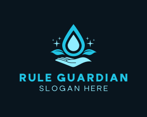 Natural Water Droplet logo design