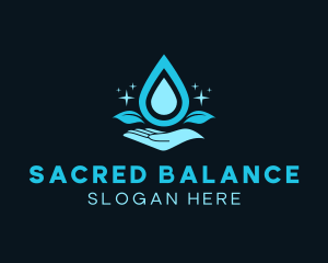 Natural Water Droplet logo design