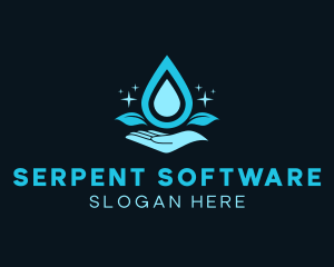 Natural Water Droplet logo design