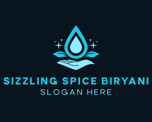 Natural Water Droplet logo design