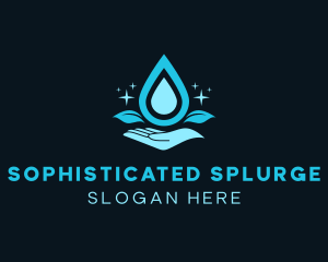 Natural Water Droplet logo design