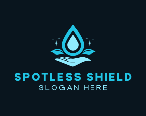 Natural Water Droplet logo design