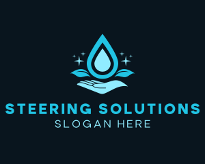 Natural Water Droplet logo design