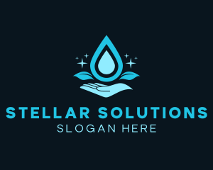 Natural Water Droplet logo design