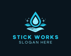 Natural Water Droplet logo design