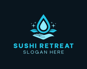 Natural Water Droplet logo design