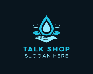 Natural Water Droplet logo design