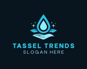 Natural Water Droplet logo design