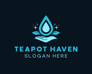 Natural Water Droplet logo design