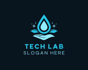 Natural Water Droplet logo design