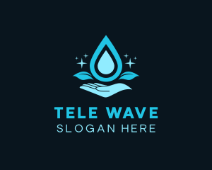 Natural Water Droplet logo design