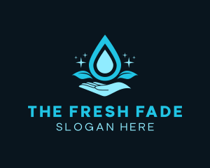 Natural Water Droplet logo design