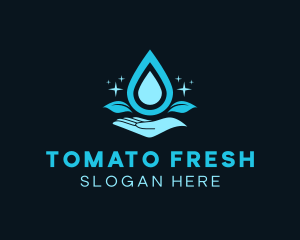 Natural Water Droplet logo design