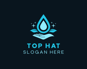 Natural Water Droplet logo design