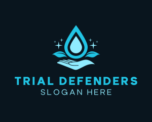 Natural Water Droplet logo design