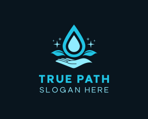 Natural Water Droplet logo design