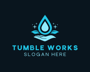 Natural Water Droplet logo design