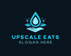 Natural Water Droplet logo design