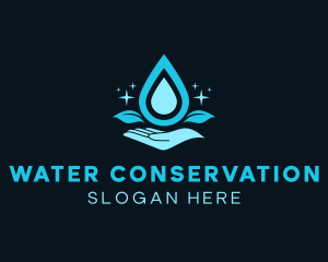 Natural Water Droplet logo