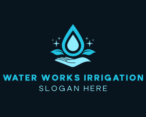 Natural Water Droplet logo design