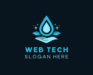 Natural Water Droplet logo design