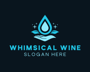 Natural Water Droplet logo design